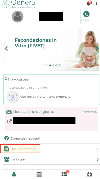 Home del Portale con la voce Documentazione evidenziata