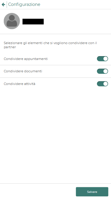 Configurazione: elementi da condividere con il partner